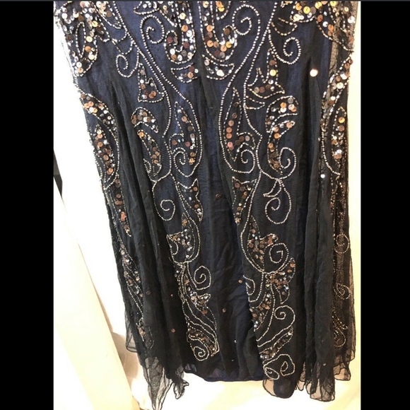 NWT Pisarro Nights Mermaid Gown in Mercury‎ Black-Blue [SZ 2 ] - Picture 8 of 11